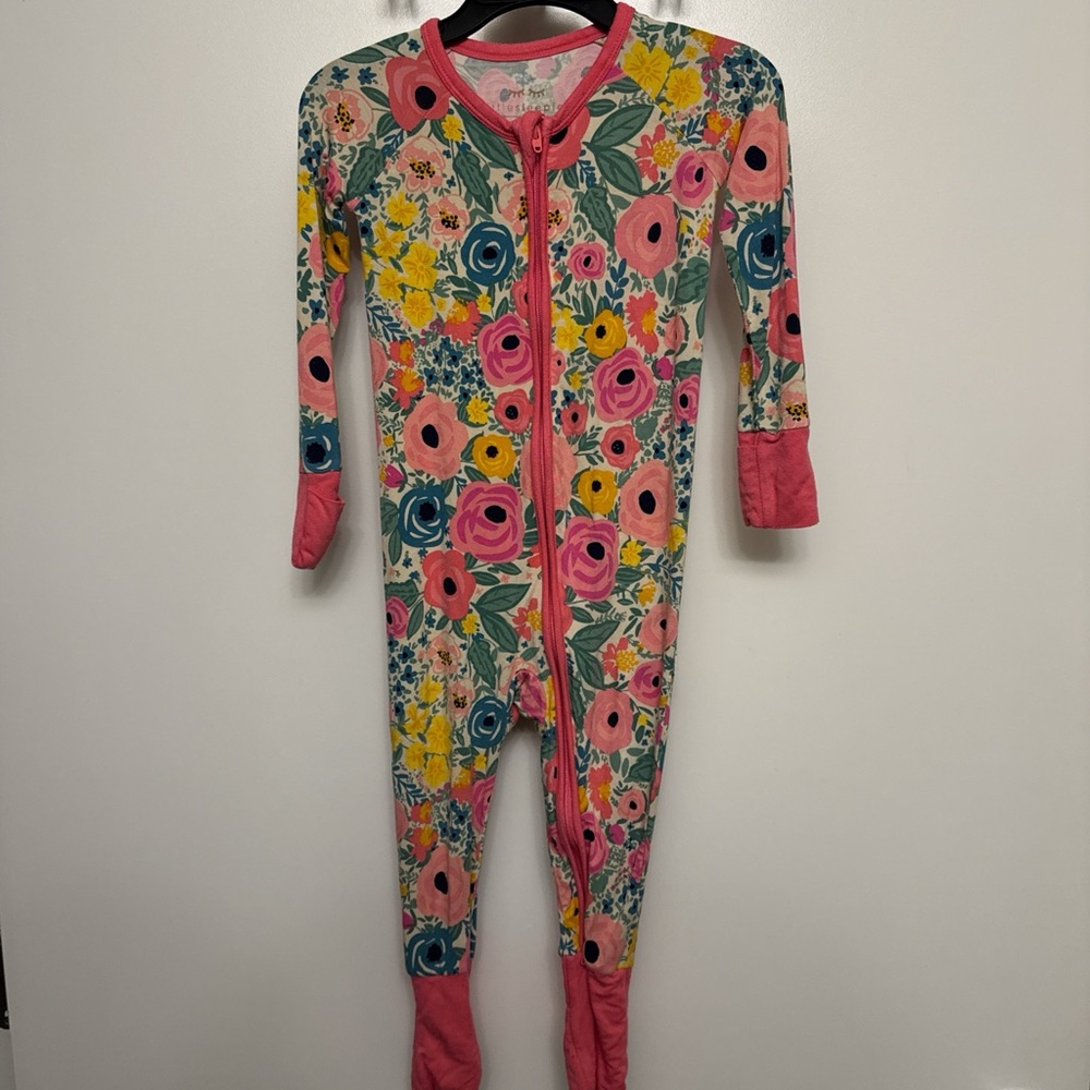 Little Sleepies Colorful Floral Footie